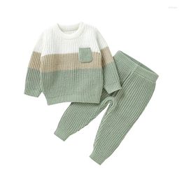 Clothing Sets Casual Long Sleeves Sweaters Jumpers Pants Infant Baby Boys Girls Clothes Autumn Winter Outwear Toddler Kids Unisex Outfits