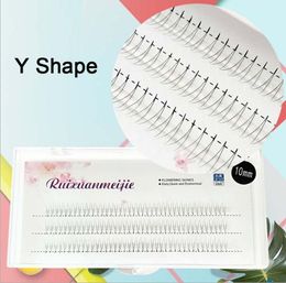 Y Shape 10 Caseslot 812mm Daily makeup trendy Individual Flare False Eyelashes Fake Single Eye Lashes2593532