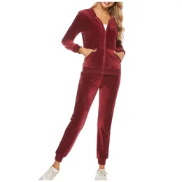 Women's Two Piece Pants High Quality Two-piece Suit Tracksuit Casual Daily Sports Home Wear Woman Sleeves Sweatshirt Sweatpants