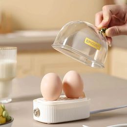 Egg Tools 120W Electric Boiler Automatic Steamer Mini Breakfast Machine Cookers 2 Eggs Portable Power Off 220V 231026