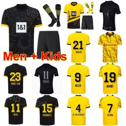 Club Borussia Soccer Dortmund 17 Marius Wolf Jersey Set Niklas Sule Karim Adeyemi Marco Reus Julian Brandt Mats Hummels Donyell Malen Football Shirt Kits Men Kids