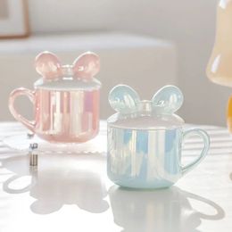 Mugs Ceramic Mug with Lid Coffee and Milk Cup Office Light Luxury Tea 231026