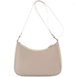 Evening Bags 2023 Women's Fashion Handbags Retro Solid Colour PU Leather Shoulder Underarm Bag Casual Women Designer