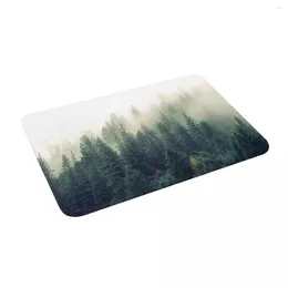 Carpets Foggy Forest 24" X 16" Non Slip Absorbent Memory Foam Bath Mat For Home Decor/Kitchen/Entry/Indoor/Outdoor/Living Room