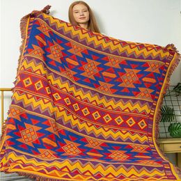 Blankets Nordic Retro Sofa Blanket Throw Geometric Ethnic Leisure Cover Towel Home Decor Rug Boho Bed Spread Tapestry