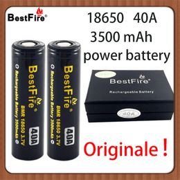 Original BestFire New BMR 18650 Lithium Battery Rechargeable Battery Real 3500mAh 40A 3.7V Power Battery With Anti-counterfeiting Code