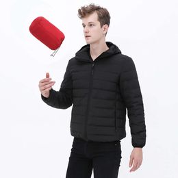 2023 New designer Seamless Lightweight Down Coat Men's Hooded Seamless Woven down jacket Plus Size