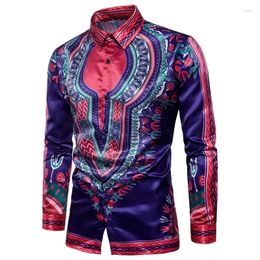 Men's Dress Shirts 2023 Floral Shirt Fashion Trend Fabric Soft And Comfortable Printing Unique Design Long Sleeve Polo Neck