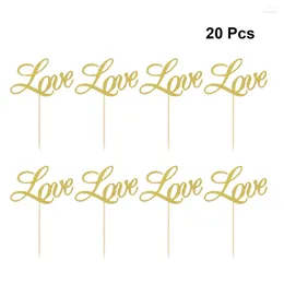 Festive Supplies Valentine's Day Cake Cupcake Toppers Love Wedding Heart Pick