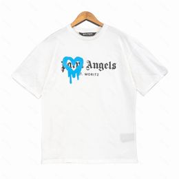 Palms T Shirts 23SS Letter Palm Angel PA Logo Loose Casual Unisex Round Neck Short Sleeve Men Women Lovers Style Boyfriend Gift T-shirt Angels 2082 YRA