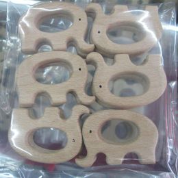 Organico Incompiuto Legno di Faggio Massaggiagengive Elefante Massaggiagengive Clip Anello Ciuccio Clip Elefante Fascino Collana Infermieristica FAI DA TE Fit292p