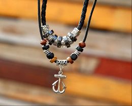 New Anchor Necklace Men's Student Trendsetter Pendant Collarbone Chain Japanese and Korean Couple Jewellery Gift