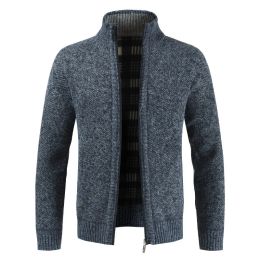 Men's Sweater Coat Zipper Loose Sweater Casual Youth Knitted Long Sleeve Cardigan 2023 Fashion Woollen