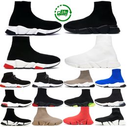 Designer Shoes men women sock shoes speed trainer platform Black White red blue beige yellow mens fashion sports speed trainer