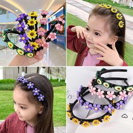 Hair Accessories Cute Flower Children Hairband Cartoon Cloud Daisy Plastic Hoops For Girls Princess Headband Headwear Kids