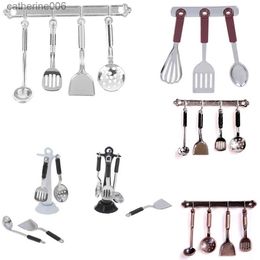 Kitchens Play Food 1 12 Doll House Miniature Dollhouse Spoon Shovel Cookware Model Cook Set 1 12 Kitchen Utensils DIY Dollhouse AccessoriesL231026