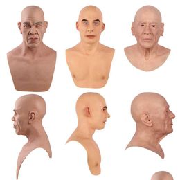 Party Masks Eyung Realistic Sile Mask Halloween Charles Fl Head Masquerade Male Props Crossdresser Drag Queen Christmas Q0806 Drop Del Dhvsn