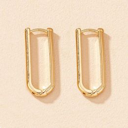 Hoop Earrings Small Exquisite Unique Trend Fashion Jewellery Women Simple Ring Smooth Party Gifts Accessories Gold Colour RG0121