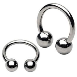 Steel Horseshoe 316L Surgical Steel Nose Labret Ear Piercing Hoop Ring Eyebrow Universal 16G Body Jewelry Whole211s