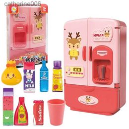 Kitchens Play Food New Kids Toy Simulation Fridge Refrigerator Accessories Pretend Play Educational For Kids Kitchen Set Food For Children's GiftsL231026