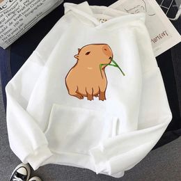 Women's Hoodies 2023 Crewneck Hoodie Printed Cute Little Pig Pattern Autumn And Winter Pure Cotton Oversized Sports Style