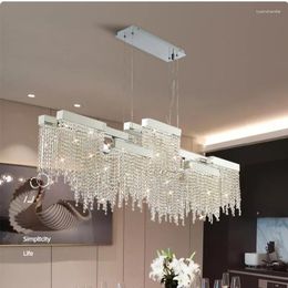Chandeliers Artistical Luxury Crystal Tassel LED Ceiling Gold Lustre Home Decoration Hanging Lamps For Dining Table Decor