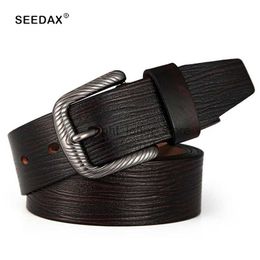 Belts COOL 3.8CM Genuine Leather Belt For Men High Quality Alloy Buckle Jeans Cowskin Casual Cowboy Waistband Male Fashion YQ231026