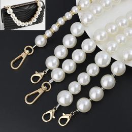 Bag Parts Accessories Imitation Pearl Strap Beaded Design Handle Belt Women Handbag Handles Replacement Handbags 231025