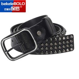 Belts Designer Brand dress Belt Men Real Leather Pin Male Black Rock Genuine Cowhide Luxury Punk Jeans YQ231026