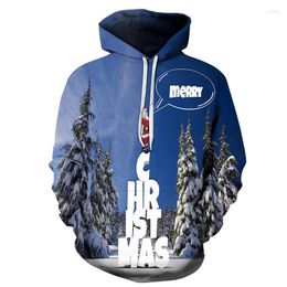 Men's Hoodies Merry Christmas Hoodie 3D Snowman Print Graphic Children's Pullover Sweatshirt Casual Fashion Women's Sudaderas