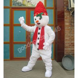 High quality Lovely Snowman Mascot Costumes Halloween Fancy Party Dress Cartoon Character Carnival Xmas Advertising Birthday Party Costume Outfit
