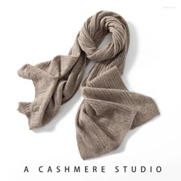 Scarves 100 Cashmere Scarf For Women Winter Soft Warm Fashion Knitted Pashmina Shawl Solid Colour Hollow Jacquard Long Wrap