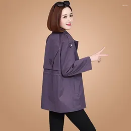Women's Trench Coats Long For Women Korean Fashion Windbreaker Spring Autumn Slim High-end Elegant Ladies Jacket Fall Clothing H42