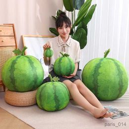 Stuffed Plush Animals Simulation Creative Watermelon Plush Throw Toy Cute Stuffed Realistic Fruit Sofa Cushion Soft Kids Toys Home Decor Gift