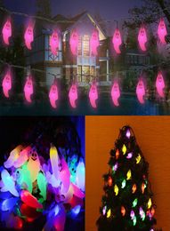 LED Ghost Lights Halloween Christmas Decorations 20 Lights Ghost Solar Home Outdoor Garden Patio Party Holiday Supplies In Stock W8888400