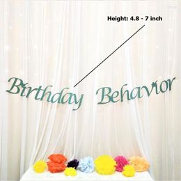 Party Decoration Birthday Behaviour Banner DIY Paper Letter Baby Shower Decorations Po Prop Nursery Wall Decor