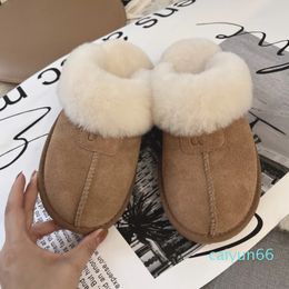 women winter platform boot fur slipper ankle wool shoes sheepskin real leather classic brand casual outside