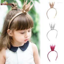 Hair Accessories Children Girls Crown Headwear Kids Glitter Scrunchie 3D Sparkling Birthday Party Princess Hairbands