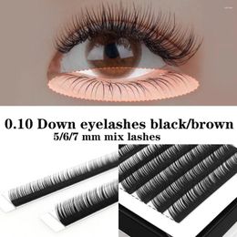 False Eyelashes 12 Rows Black/brown 5/6/7mm Lower Lashes Individual Grafting Eyelash Soft Light Comfortable Extension Makeup Wholesale