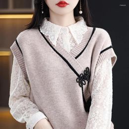 Women's Sweaters S-XXLCashmere Vest Product Fashion Loose Knit V-neck Sleeveless Sweater Thin Coat Wool Spring Pullover