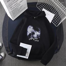 Men's Hoodies Hip Hop Streetwear Hoodie Sweatshirt Illusion Girl Letter Print Pullover 2023 Men Harajuku Casual Autumn Hooded