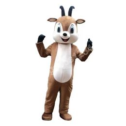 2024 Adult size deer Mascot Costumes Halloween Fancy Party Dress Cartoon Character Carnival Xmas Advertising Birthday Party Costume Outfit