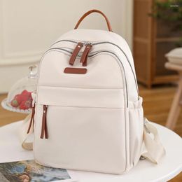 Backpack Ladies Solid Colour Backpacks Women's Bag Fashion Students Knapsack High-Capacity Shoulder Bags Polyester Daily Shopping Bagpack