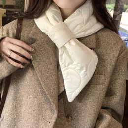 Scarves Cotton Knitted Neck Scarf Protection Ear Warm Winter Plush Thicken Cross Protect Cervical Spine Collar Guards