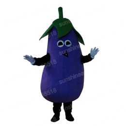 Halloween eggplant Mascot Costume High Quality Cartoon theme character Carnival Adults Size Christmas Birthday Party Fancy Outfit For Men Women