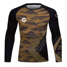 Men's T Shirts Latest Design Adult Men Compression Wear Sublimation Printing Long Sleeves