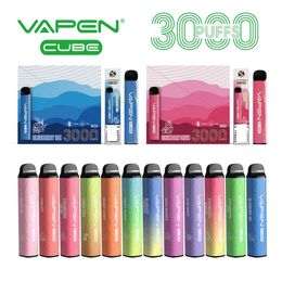 original disposable vape vapen cube 3000 puffs vape disposable puff 3000 Pre-filled 8ml pod e cigarette mesh coil 1000mAh integrated battery vape pen