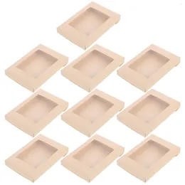 Take Out Containers 10 Pcs Cardboard Food Kraft Paper Gift Box Party Supplies Biscuit Baby Cookie