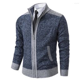 Men's Sweaters Fashion Cardigan For Winter Casual Zipper Knitted Fleece Coat Tops Men Clothing Youth Man Father's Wearing