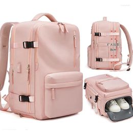 Backpack Expandable Luggage For Aeroplane Travel Dry And Wet Separation Large Capacity Student Laptop Bag Women Men